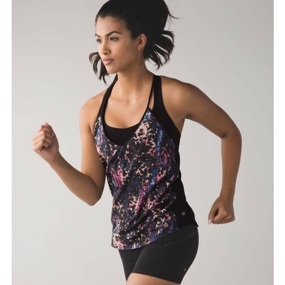 Lululemon Breezy Singlet Tank Top Floral‎ Sport-4 - Picture 1 of 9
